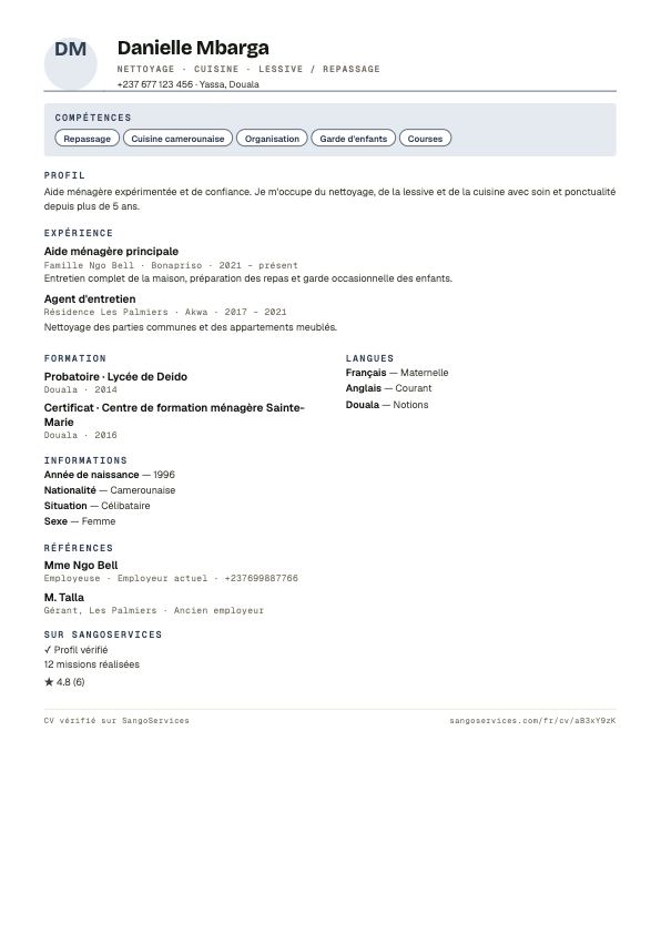 Free "Atlas" CV template — SangoServices